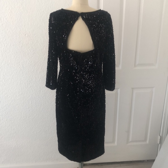 Black Velvet sequin dress. - Picture 5 of 12